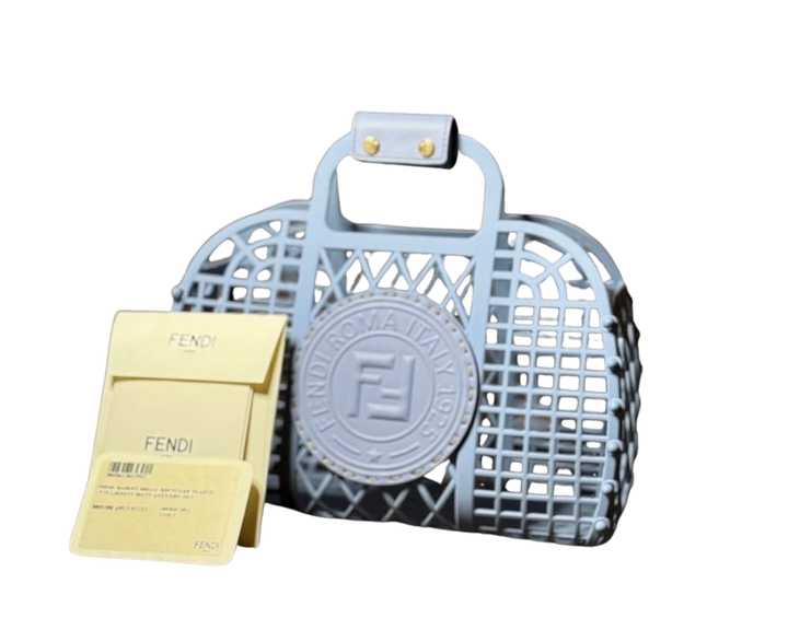 Fendi Basket Small Bag Light Blue