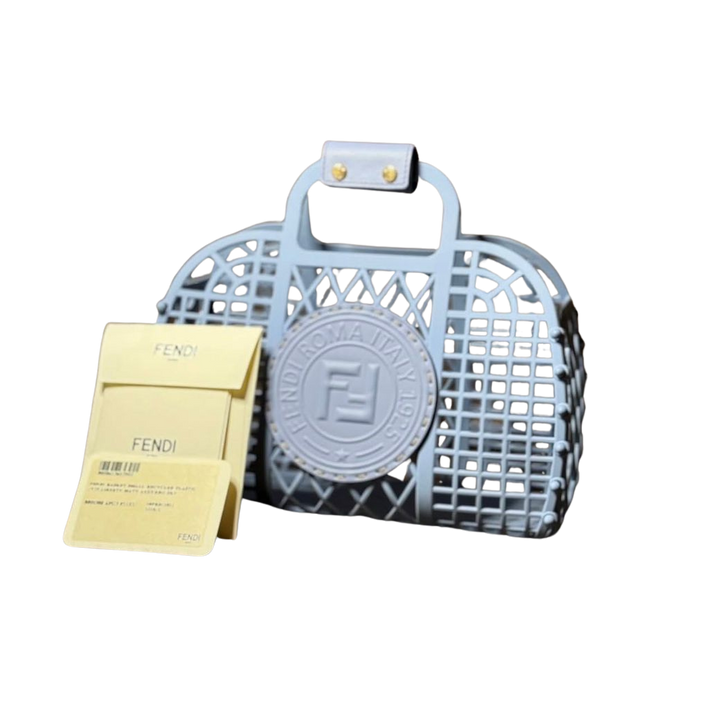 Fendi Basket Small Bag Light Blue