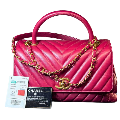 Chanel rose Satin Evening Flag Bag