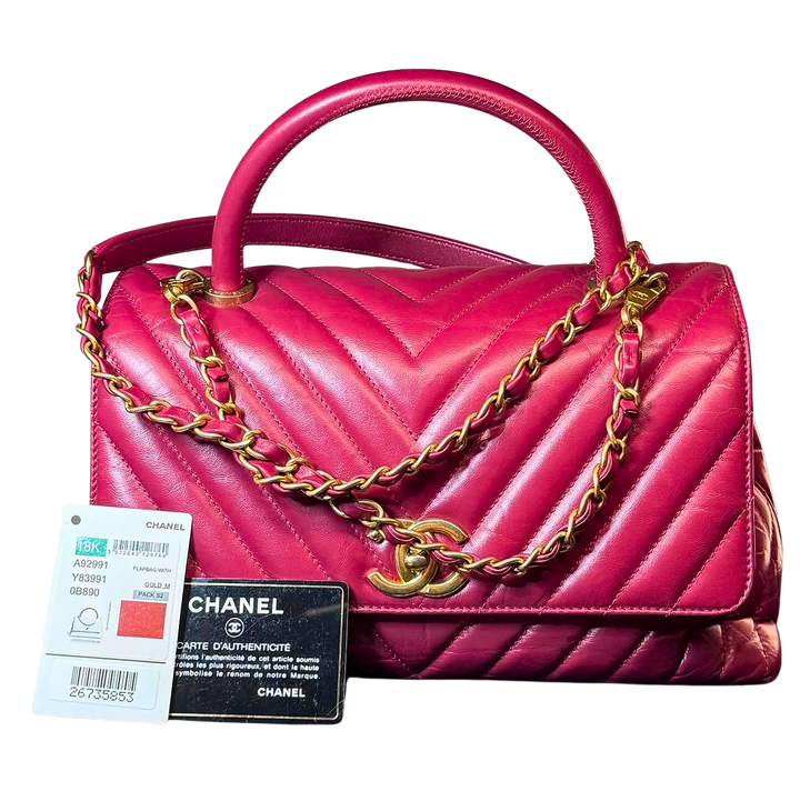 Chanel rose Satin Evening Flag Bag