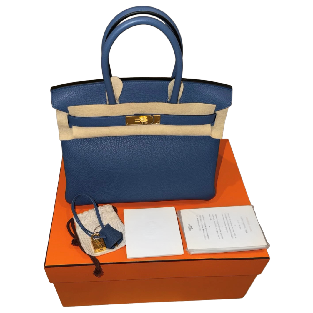 Hermès Birkin 30 Blue Agate Togo Gold HW